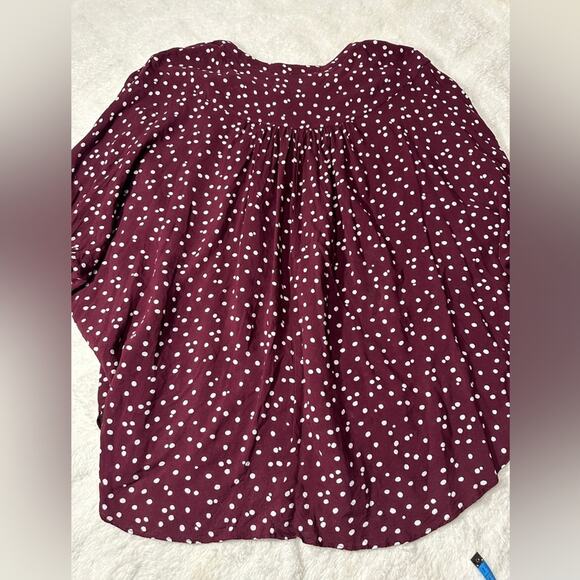 Anthropologie Maeve Linden Polka Dot Blouse Size medium - Picture 7 of 15